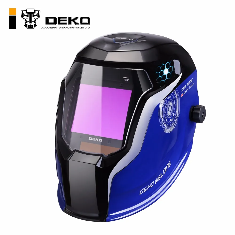 

DEKO DNS-980E Upgraded Solar Power Auto Darkening Welding Helmet Shade Range 4/5-8.5/9-13.5 Welding Mask for TIG MIG MMA