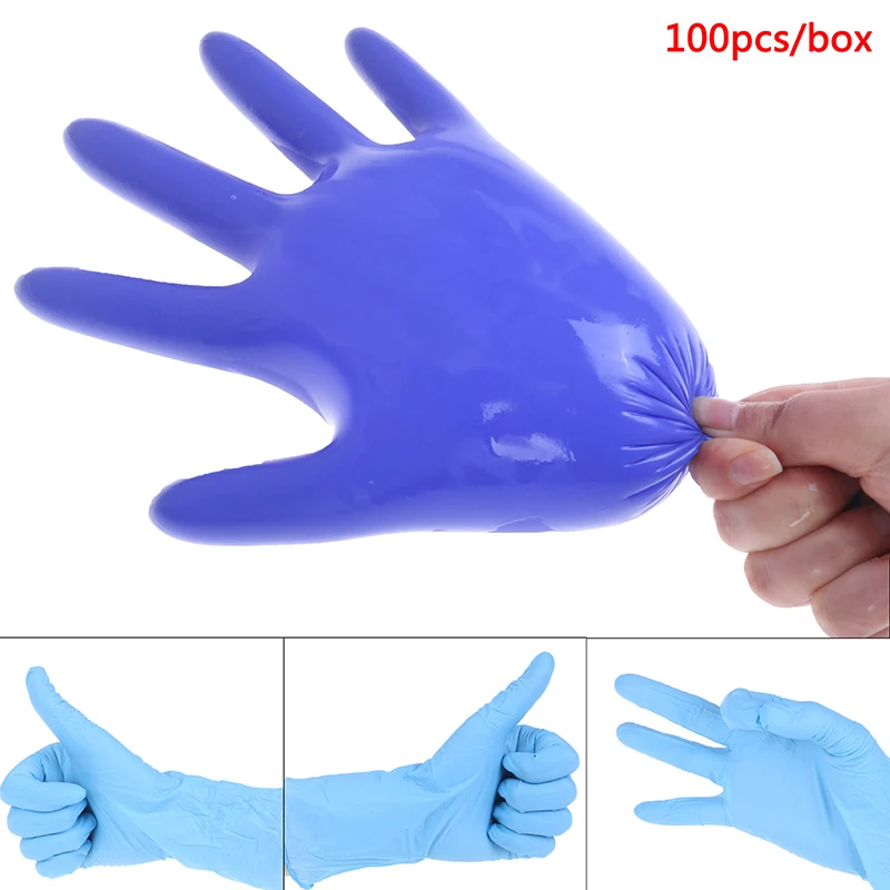 100pcs/set Disposable Tattoo Gloves Waterproof Tattoo Supplies Gloves Machine Kits Fingers Protector Latex Non-toxic Accessories