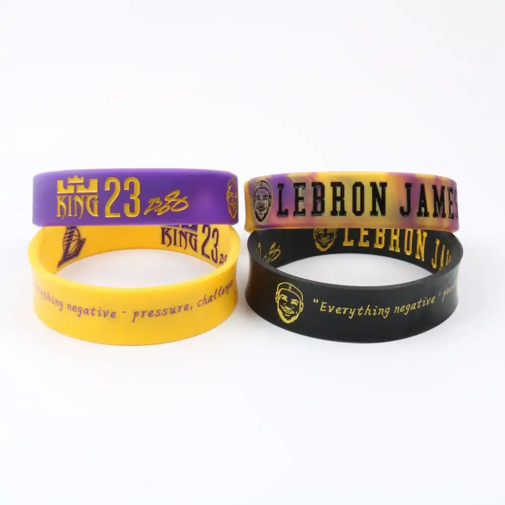 New Design Basketball Player Silicone Bracelets Lebron James Basketball Player Silicone Bracelets