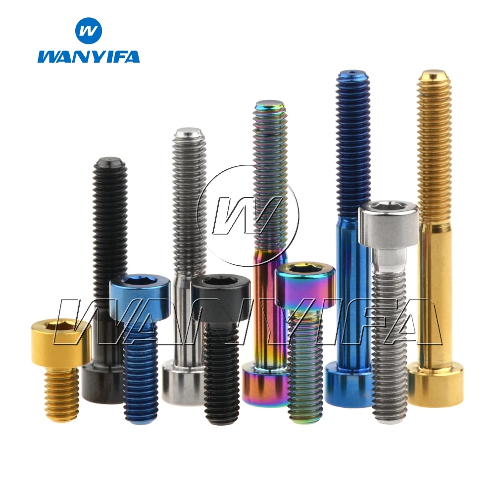 

Wanyifa Titanium Bolts Screws M6x10 15 20 25 30 35mm Stigma for Bicycle Brake