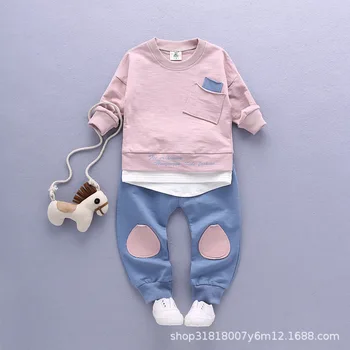 

Unisex 2019 Toddler Kids Clothes Set 2pcs Tracksuit Long Sleeve Tops + Pants for Girls Loose Outfits Sportwear Boys Clothing 1-4