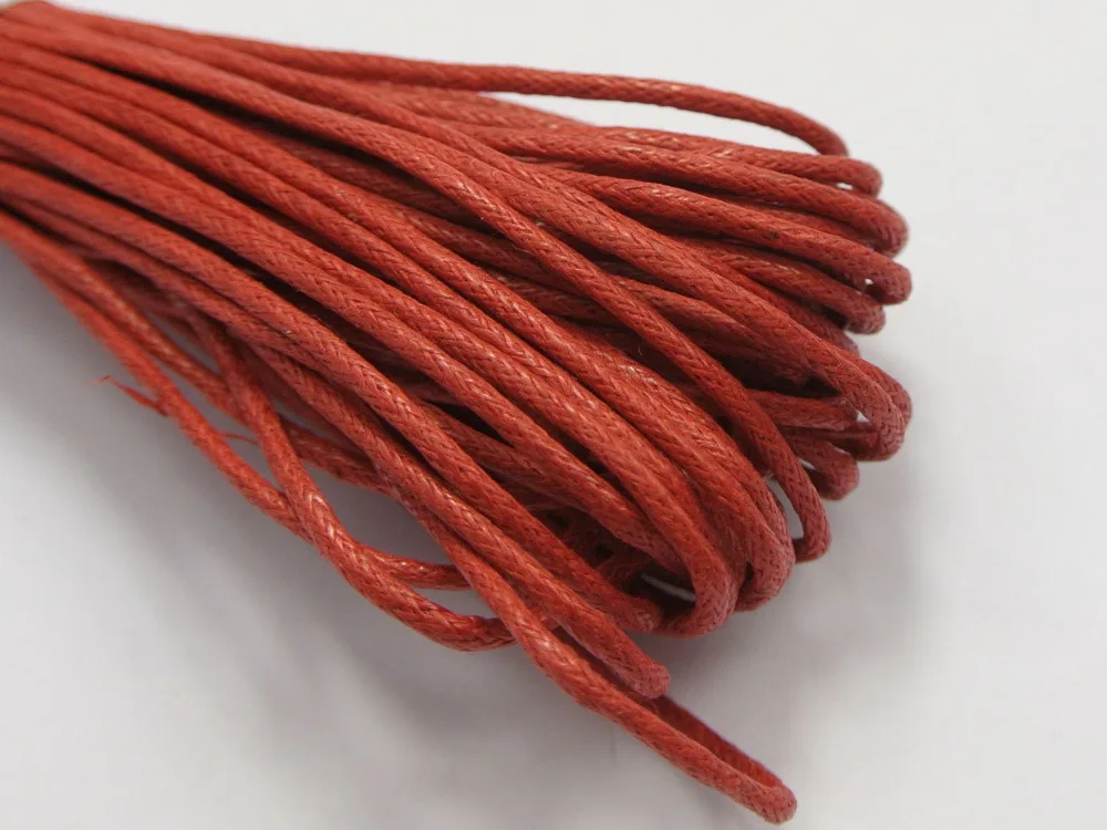 50 Meters Red Waxed Cotton Beading Cord 1.5mm Macrame Jewelry Stringin