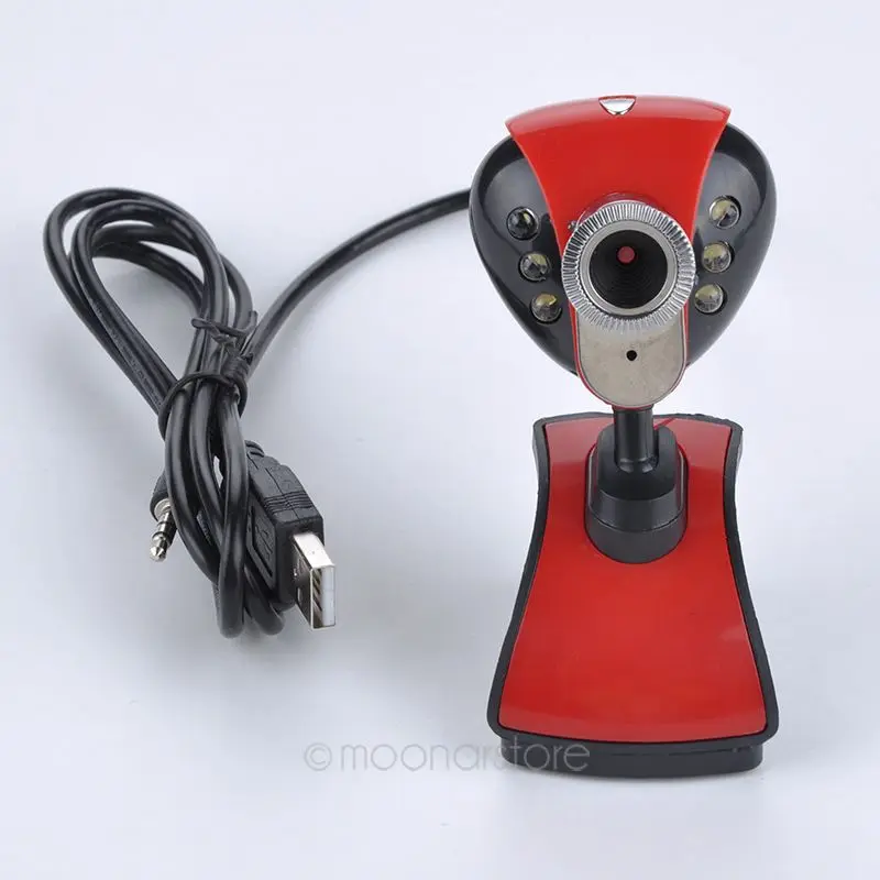 USB 2.0 50.0M 6 LED PC Camera HD Webcam Camera Web Cam