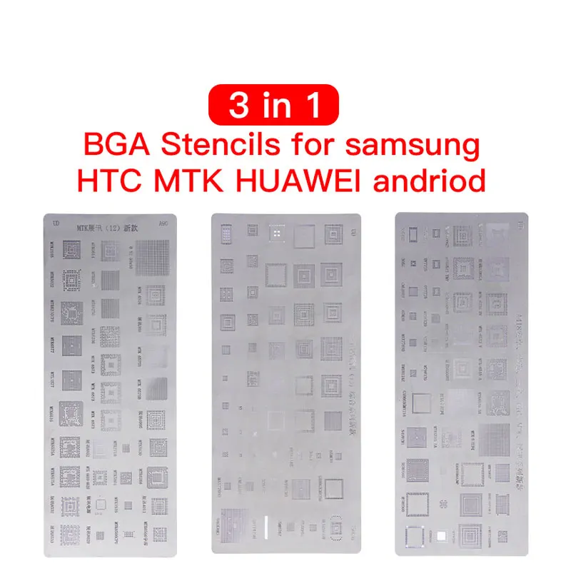 Мобильный телефон Инструменты для ремонта 3 шт. универсальные трафареты BGA MTK Samsung