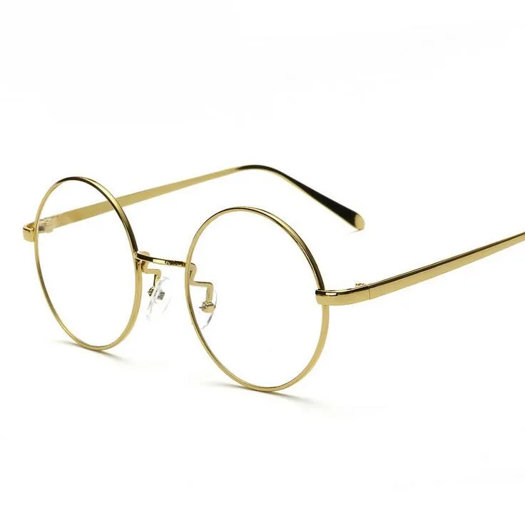 gold rimmed glasses set