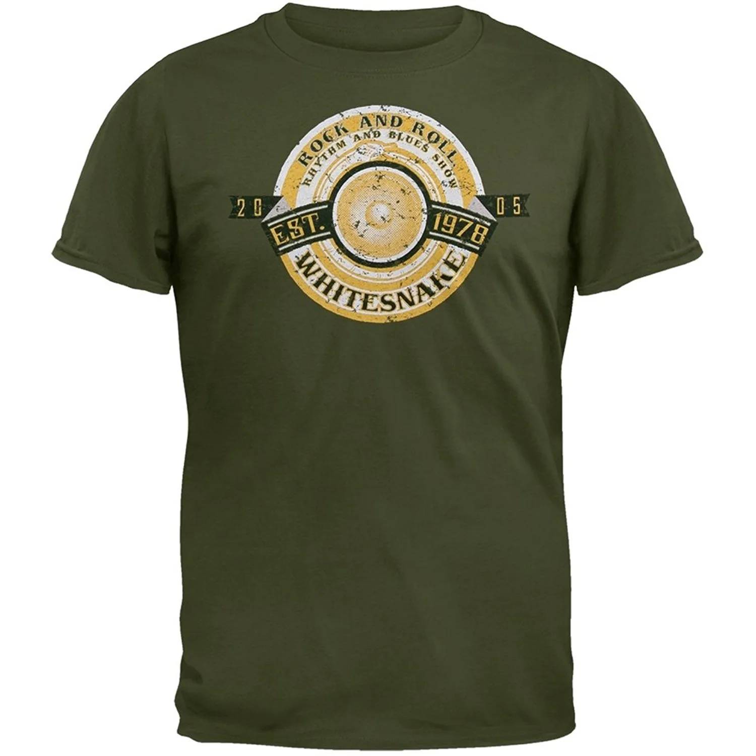 GILDAN Mans Unique Cotton Short Sleeves O-neck T Shirt Whitesnake - Label 05 Tour T-shirt | Мужская одежда