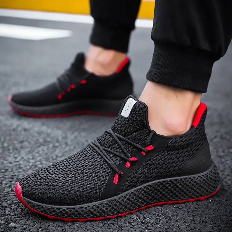

Lightweight Breathable Men Casual Shoes 2019 New Fashion Men Sneakers Lace-up Male Footwear Walking Shoes Men Tenis Feminino