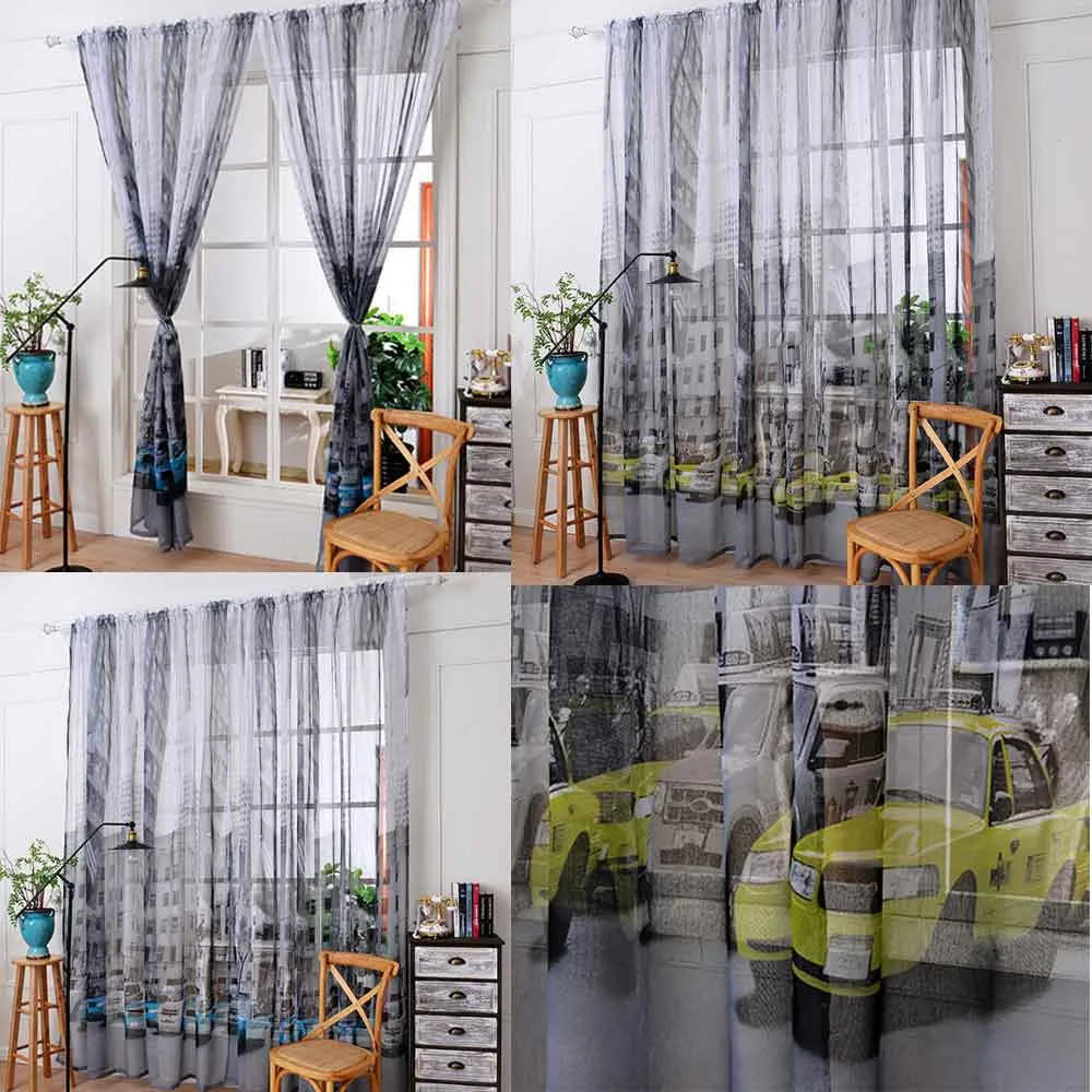 Blauw print gordijnen koop goedkope blauw print gordijnen loten ...