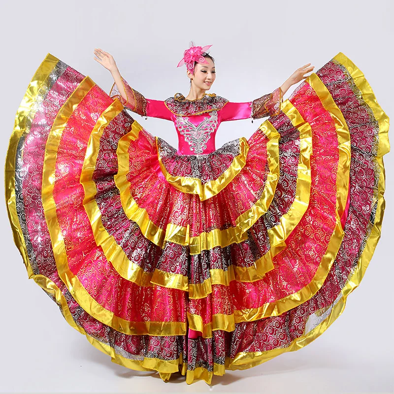 Платье для фламенко, для танцев, для девушек, испанские платья для женщин, цыганский испанский тореадор, костюм для бальных танцев, одежда для выступлений DN3595