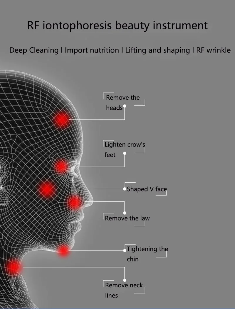 Портативный лифтинг для лица анти-возрасное отбеливание кожи прибор для омолаживания EMS RF микротоковый Ион импорт инструмент Уход за лицом