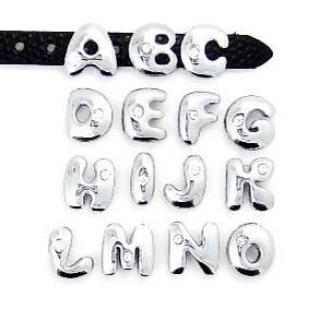 

Wholesale 8MM One Rhinestone Slide Letters 20PCS/lot A--M MOQ 20PCS Each Letter