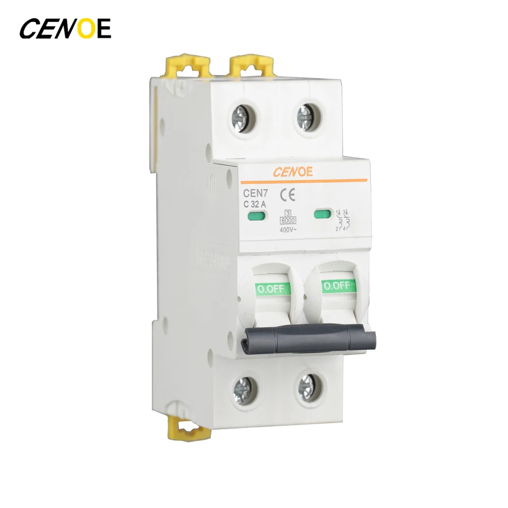 

32A distribution circuit breaker 415V 2p breaker with current overload short circuit protection head switch function free ship