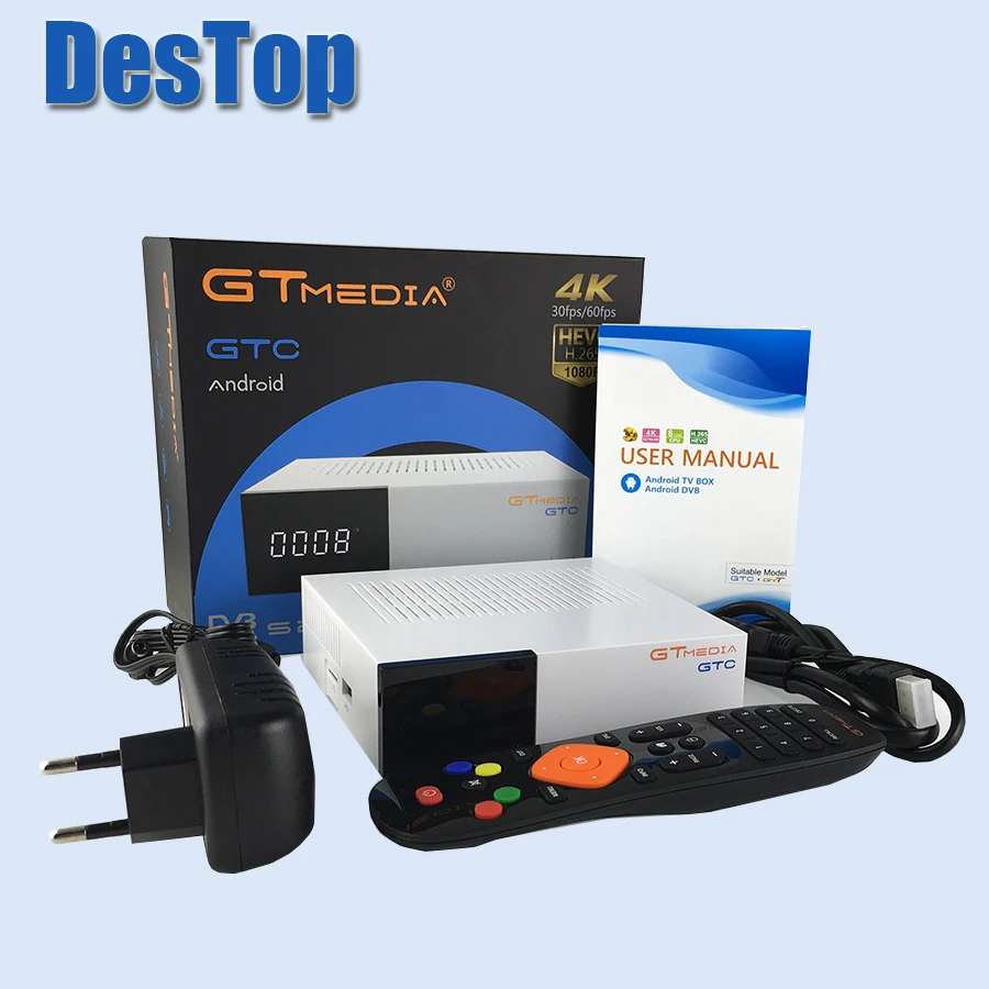 Gtmedia GTC 4K Android tv box DVB-C кабель Youtube DVB-S2 DVB-T2 Bluetooth 4,0 приемное устройство спутниковый приемник ТВ-тюнер Biss VU