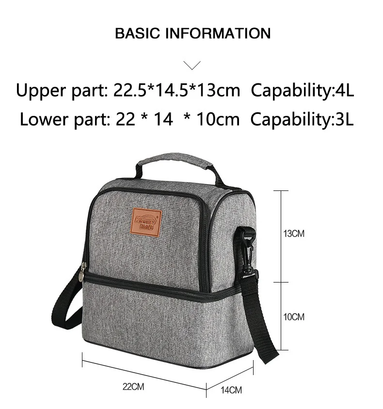 KinNet Термосумка для грудного молока пакет двухслойная сумка для пикника красная оксфордская сумка через плечо для обеда большая сумка для ланча