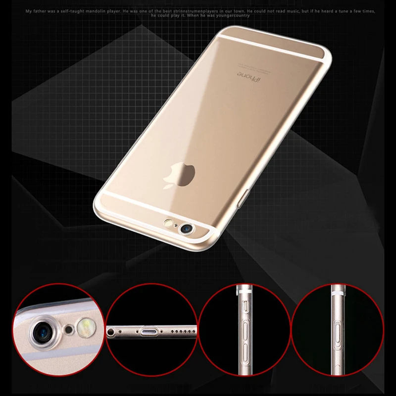 For iPhone 7 Case Protect Camera Phone Cases For iPhone 6 8 5 5s X XS XR TPU Case Transparent Back Cover For iPhone 8 6s 7 Plus