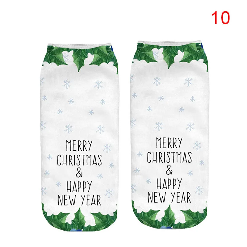 

High 1 Pair Christmas Women Casual Socks Cute Unisex Low Cut 3D Printed Ankle Socks DSM