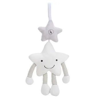 

2018 New Baby Rattles Baby Toys Cute Star Music Wind Bell Bed Bell Pendant Plush Toys Soft Hand Bell Educational Toys for Baby
