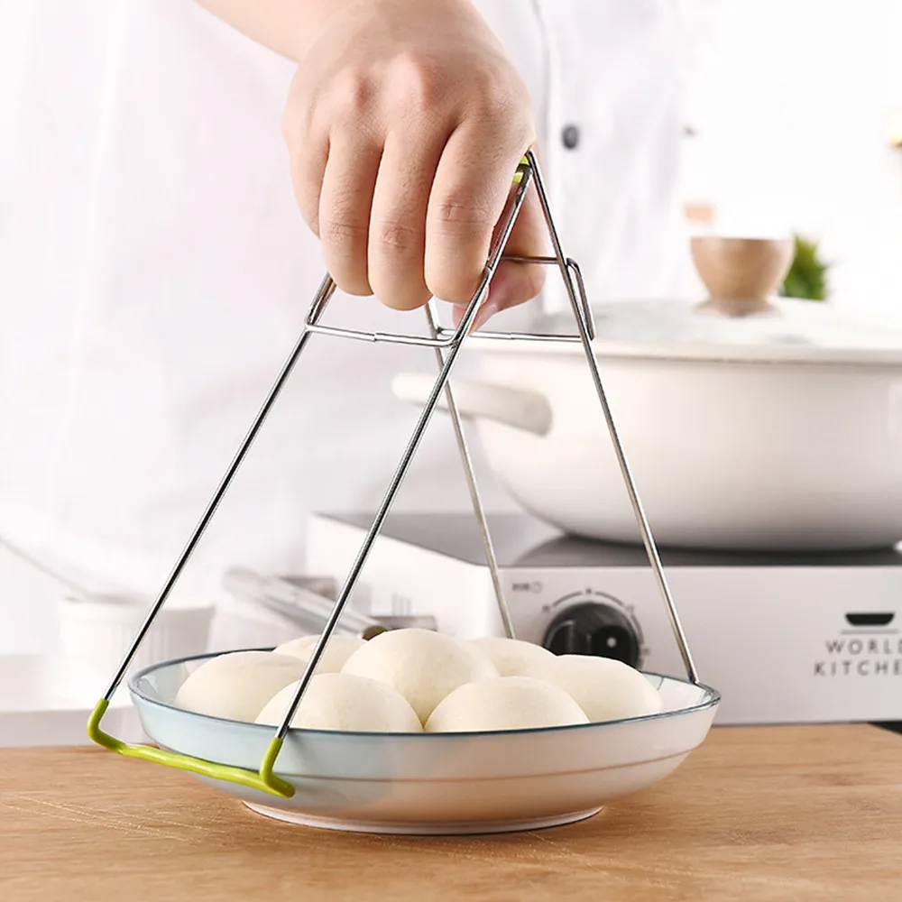 

Stainless Steel Bowl Clips Pick up a Hot Container Bowls Plate Anti Slip Practical Kitchen Accessories Convenient To Operate