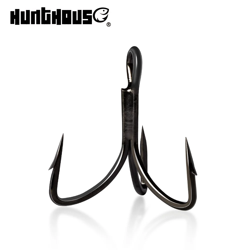 

Hunt house fishing treble hook outside barbed 1/0 2# 4# 6# Hook high carbon steel sharp hooks fishing tackle equipment gear