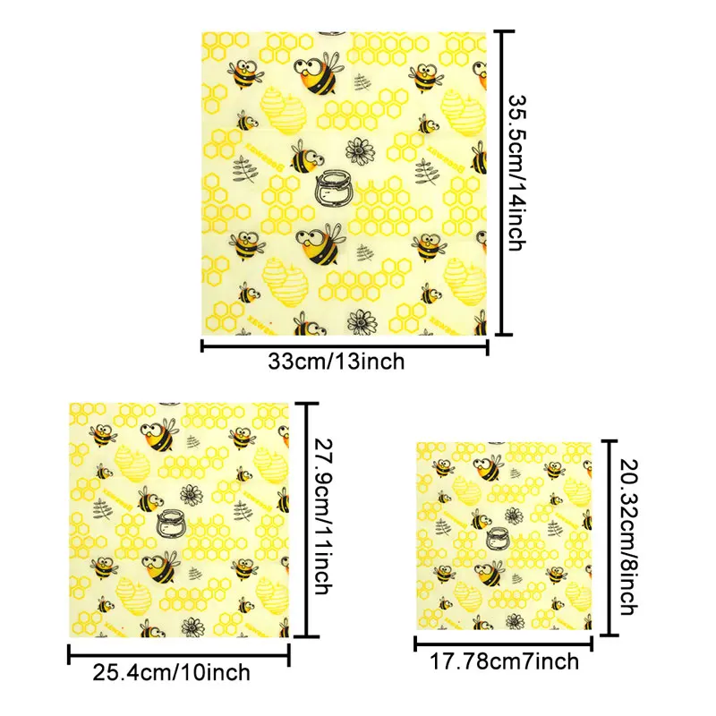 Пчелиный воск обертывание рыба Тыква узор органические Многоразовые моющиеся пчелиный воск ткань обертывание хлеб покрытие стрейч сэндвич обертывание чашки - Цвет: Bee honeycomb patten