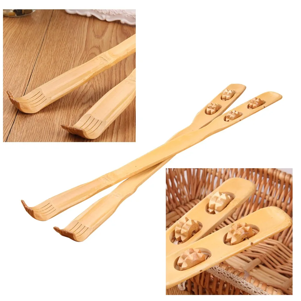 Hot Sale Massage-Roller Back-Scratcher Body-Treatment New Itch Long 45cm Wooden DqGBynYV