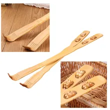 45 см длинный деревянный чесотный массажный ролик, палка для тела, скребок для спины, бамбуковый массажер, скребок для спины, лечение тела