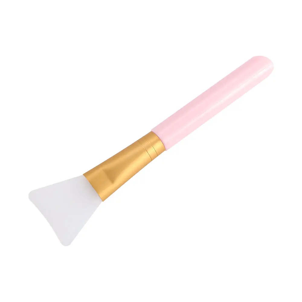 

1 Pcs Woman Make Up Tools Creative Design Pink Color Wood Handle Silicone Head Mask Facial Eye Face Silica Gel DIY Mask Brushes