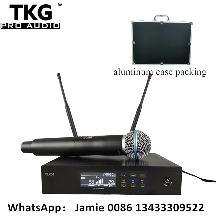 Профессиональная звуковая система для сцены караоке QLXD4 УВЧ беспроводной
