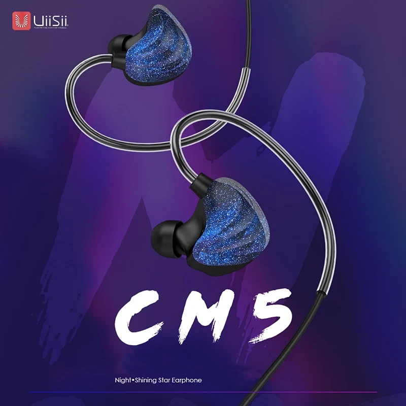Kopen UiiSii CM5 netwerk anker star ear oortelefoon coaxiale grafeen ontwerp HIFI bass karaoke 3.5 MM headset voor iPhone Samsung Xiaomi