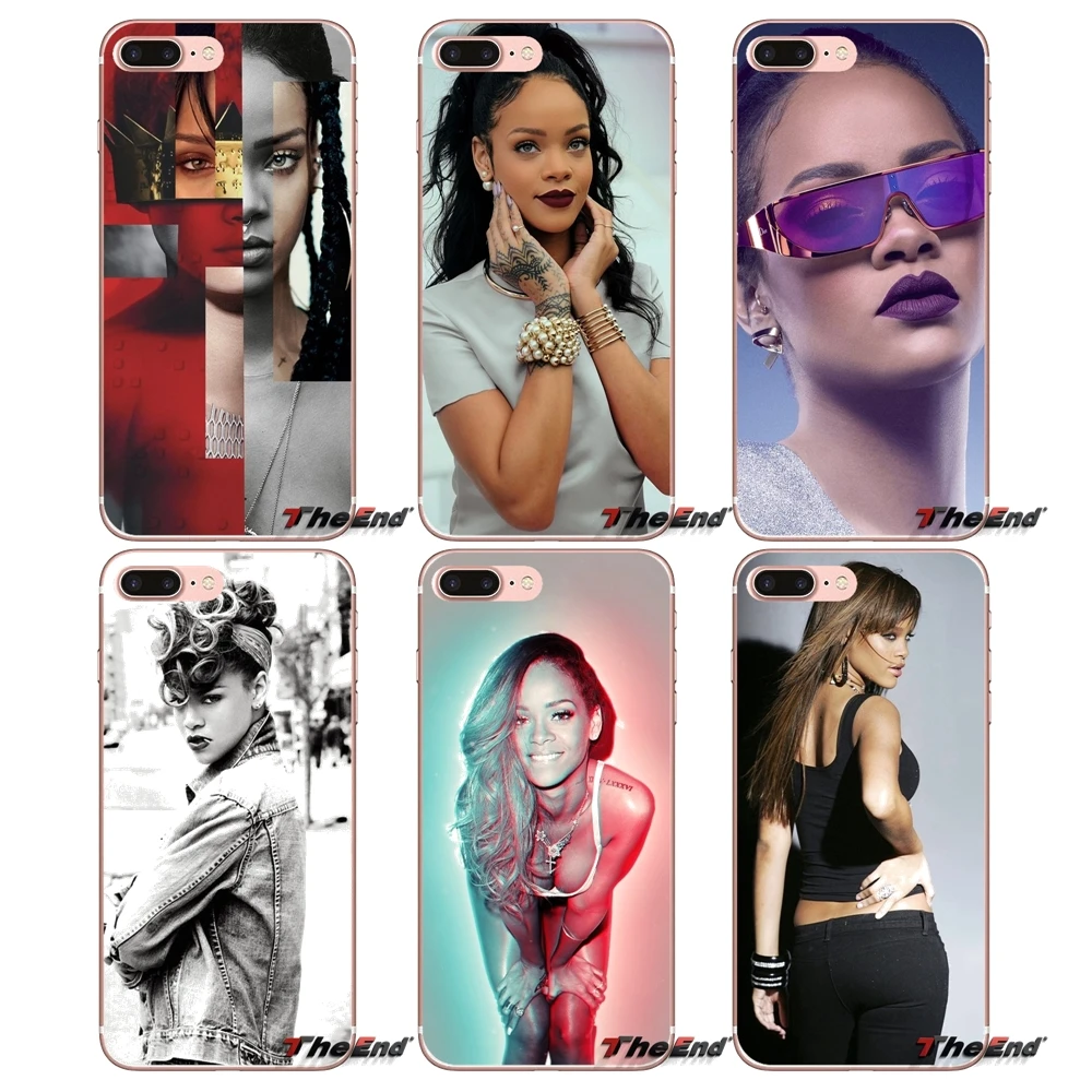 Rihanna для Samsung Galaxy J1 J2 J3 J5 J7 A3 A5 A7 2015 2016 2017 J330 J530 J730 прозрачные мягкие