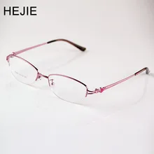 Элегантные Женские оправы для очков из сплава без оправы, женские металлические оптические оправы для очков, прозрачные линзы, размер 55-18-140мм, Oculos F6001