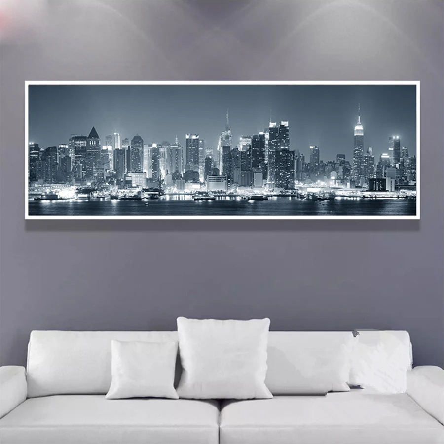

Large Full Square Drill 5D DIY Diamond Painting New York City night 3D Embroidery Cross Stitch Mosaic arts Home Decor C544