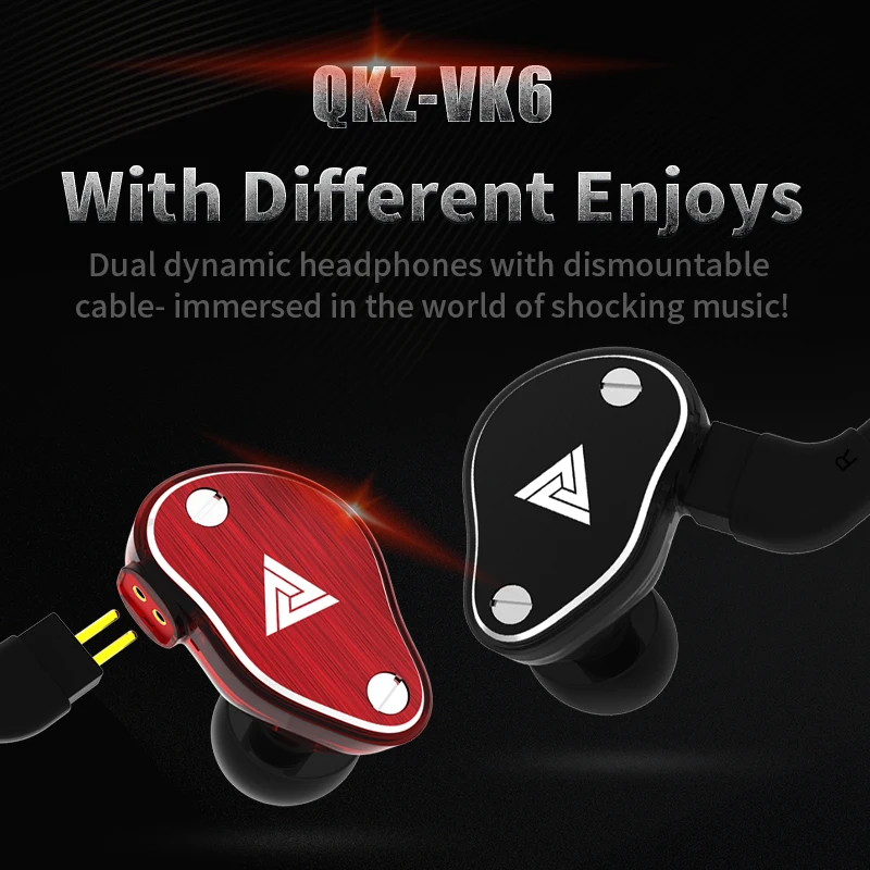 QKZ VK6 наушники бас звук в уши спортивные с микрофоном для xiaomi iPhone samsung гарнитура fone