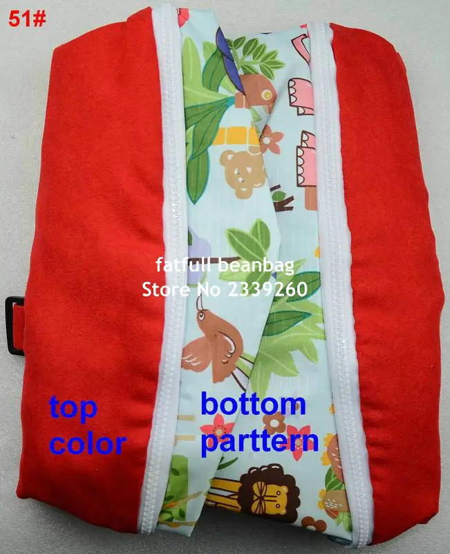 COVER ONLY, NO FILLINGS-Comfortble Pink Infant Bean Bag Soft Sleeping Bag Portable Seat Without beans