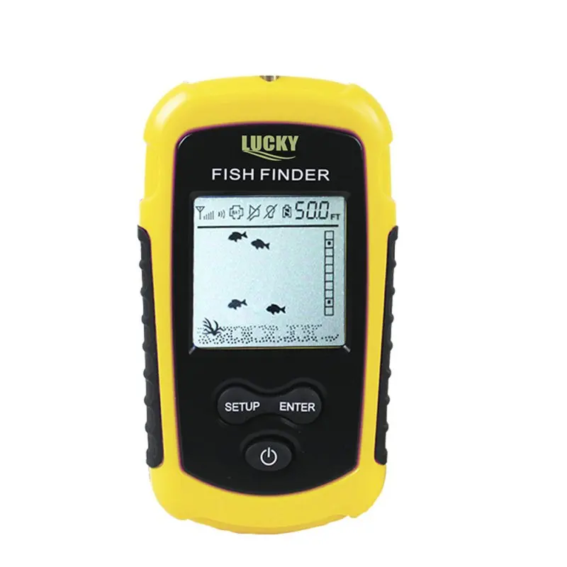 المحمولة صياد السمك سونار مسبار إنذار محول Fishfinder 0.7-100 m الصيد صدى أسلم