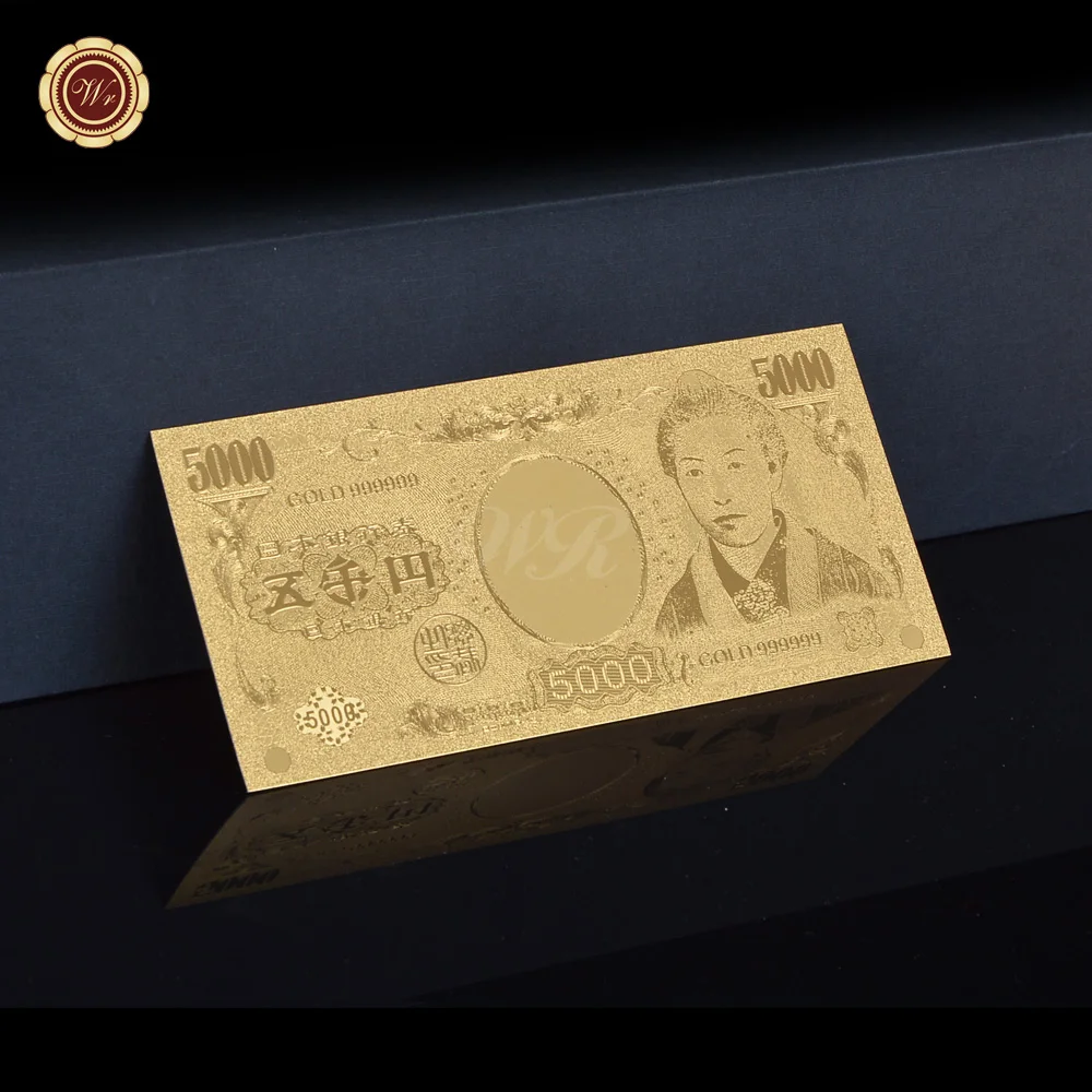 

Japan 5000 Yen 99.9% 24 Karat Gold Banknote Inazo Nitobe Gold Banknote