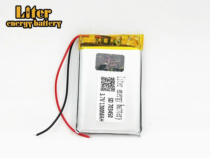 

High Capacity 703450 703550 3.7V 1300MAH 073450 Polymer lithium ion / Li-ion battery for TOY,POWER BANK,GPS,mp3,mp4 Bluetooth