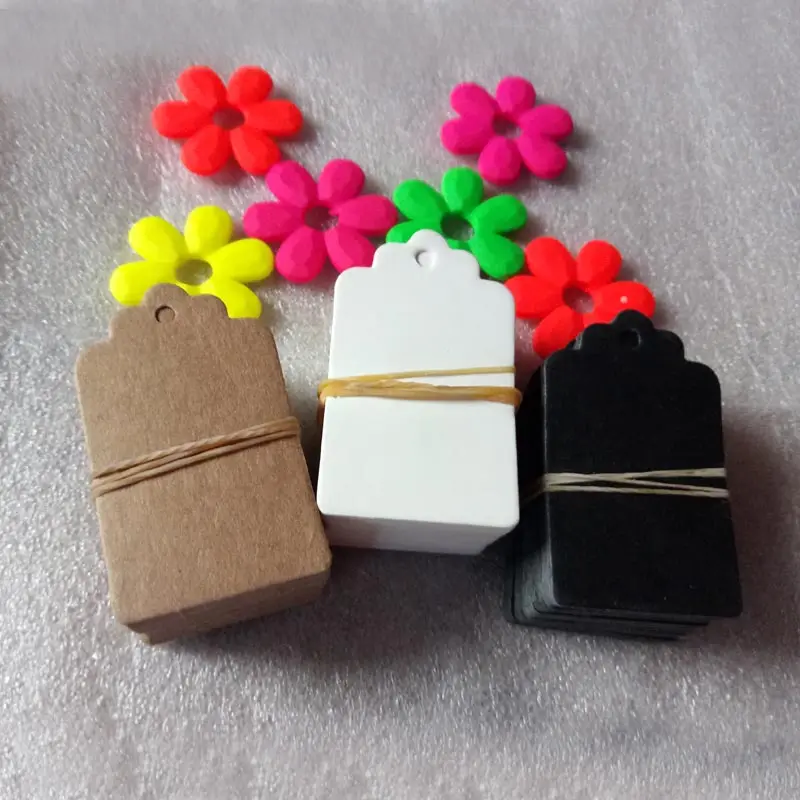 

50pcs 7x4cn DIY Kraft Paper Tags Head Label Luggage Wedding/Party Note Blank price Hang tag Kraft Gift Wrapping Supplies