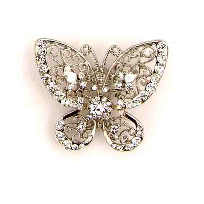 

Crystals metal butterfly charm lady's boots shoes fashion ornament button bag button belt button decoration with screw rivets