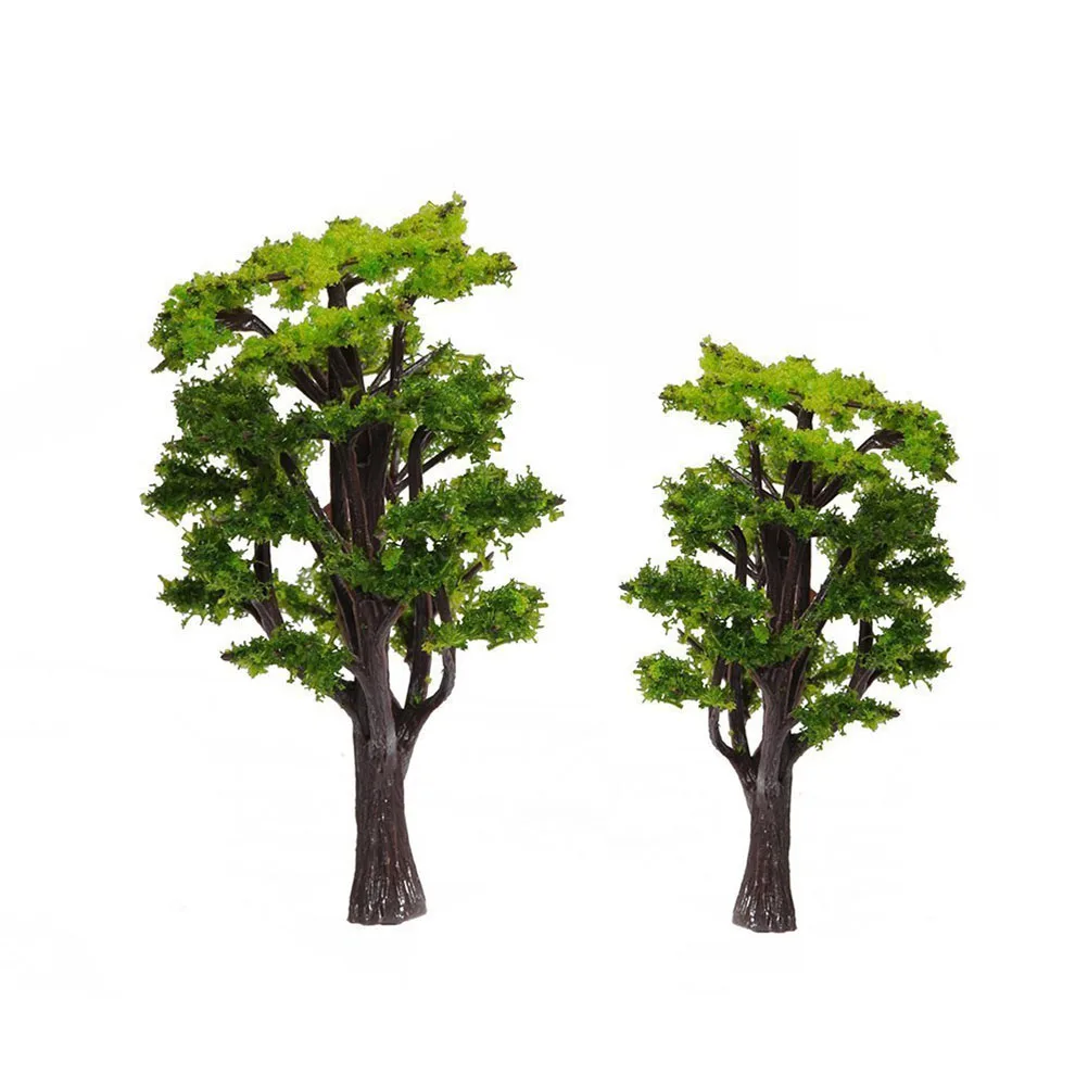 

2017new 12pcs 1:50 Train Scenery Landscape Model Tree Model Tree Train Set Plastic Trunks Scenery Landscape Real-Like (Green)