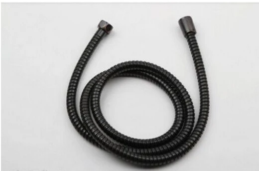 

High quality 60" G1/2"B Oil black EPDM braided stainless steel flexible shower hose plumbing hose