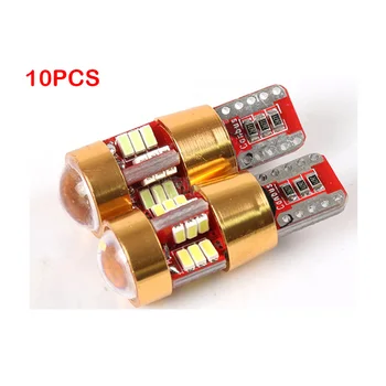

10pcs Canbus W5W LED T10 Light 3014 SMD 12V Car LED Interior Light Clearance Bulbs Marker Lamp Side Wedge Parking Lights
