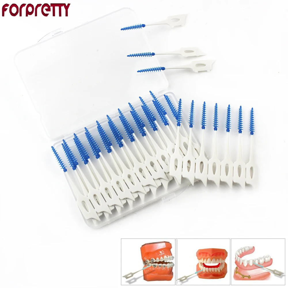 

Interdental Brush forpretty Tanden Rager Escova De Dentes Cepillo Teeth Toothpick Dental Rubber Soft Limpieza Disposable Cerdas