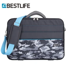 BESTLIFE Camouflage colored handbag Business Laptop Bags Case Shoulder Notebook Tablet Briefcase With Stripe Belt Office