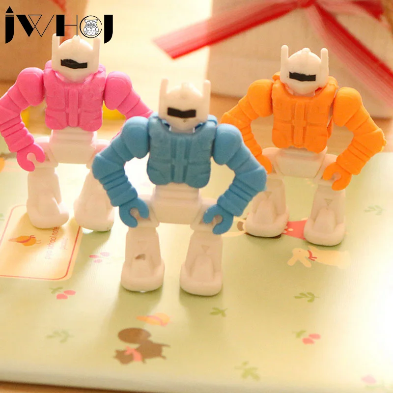 1 pcs novelty Transformers robot rubber eraser creative kawaii