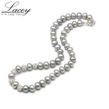 Natural Freshwater Pearl Necklace Jewelry,Real Grey Pearl Choker necklace Women jewelry,Beads Necklace Christmas Gift Natural Freshwater Pearl Necklace Jewelry,Real Grey Pearl Choker necklace Women jewelry,Beads Necklace Christmas Gift