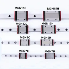 1 шт. линейной направляющей мини MGN7 MGN9 MGN12 MGN15 линейный подшипник в корпусе MR7 MR9 MR12 MR15 + 1 шт. MGN H или MGN C перевозки 3d принтер Часть