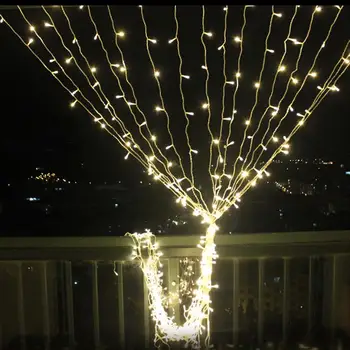 

3*3M Curtain String lights 304 LED Icicle Wall Lights Fairy Indoor Starry Lights For Home Decoration with EU Plug