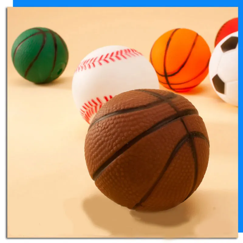 Pet Dog Chew Sound Toy Ball Waterproof Squeak Sound Toys Bite Resistant Teeth Balls For Dogs