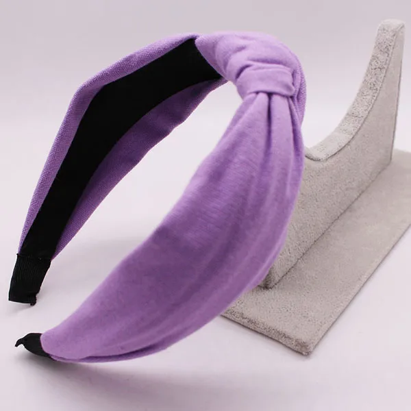Богемная цветная парусиновая хлопковая завязанная повязка на волосы повязка на голову аксессуары для волос ювелирные изделия для волос - Цвет: Фиолетовый